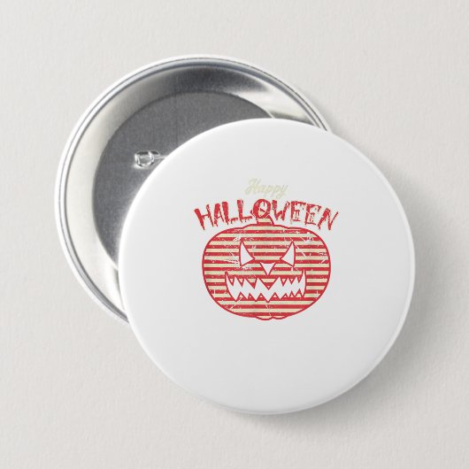 Retro Pumpkin I Costume Button (Vorne & Hinten)