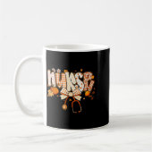 Retro Pumpkin Nurse Life Stethoscope Fall Autumn F Kaffeetasse (Links)