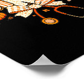 Retro Pumpkin Nurse Life Stethoscope Fall Autumn F Poster (Ecke)