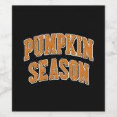 Retro Pumpkin Season Niedlichen Fall Geschenk Hall Weinetikett (Einzelnes Label)