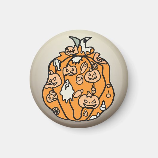 Retro Pumpkin Spooks und Halloween Leckereien! Magnet (Vorne)