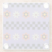 Retro-Punk-Blumen Glasuntersetzer (Rückseite)