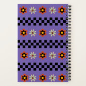 Retro-Punk-Blumen Notizblock (Rückseite)
