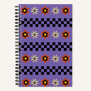 Retro-Punk-Blumen Notizblock