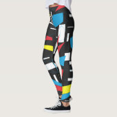 retro Punk des geometrischen mehrfarbigen Musters Leggings (Links)