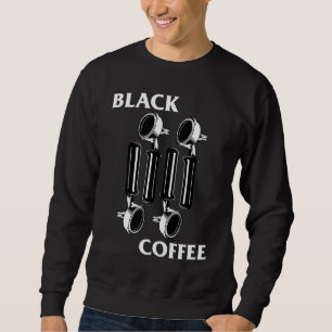 Retro Punk Rock Flag Espresso Black Coffee Lover Sweatshirt