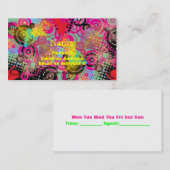 Retro PunkMod-Stylist-Tätowierungs-Künstler-Karte Terminkarte (Vorne/Hinten)