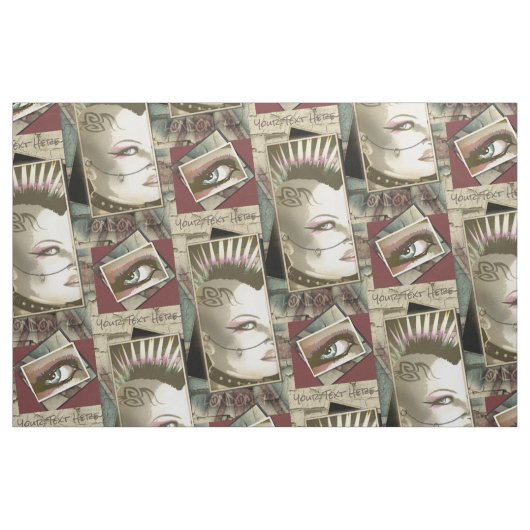 Retro Punkrock-Musik-Mode Londons britische Stoff (Fat Quarter (45,7 x 55,9 cm))