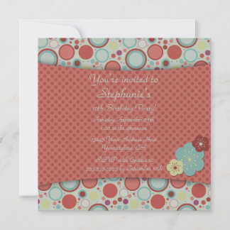 Retro Punkt Geburtstagsfeier Einladung