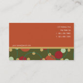 Retro Punkt-Kreis-kundenspezifische Visitenkarte (Rückseite)