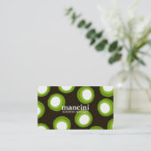 RETRO PUNKTE 311-LIME VISITENKARTE (Stehend Vorderseite)