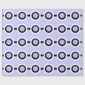 Retro-Punkte geometrisch lila schwarz Geschenkpapier (Flach)
