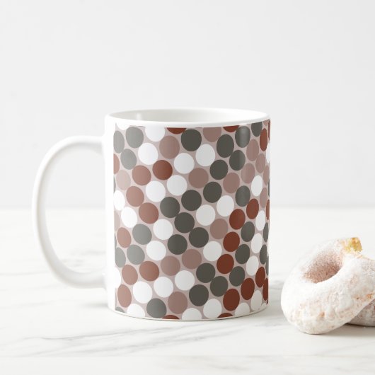 Retro-Punkte Kaffeetasse (Mit Donut)
