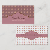 Retro Punkte klassisch Visitenkarte (Vorne/Hinten)