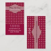 Retro Punkte klassisch Visitenkarte (Vorne/Hinten)
