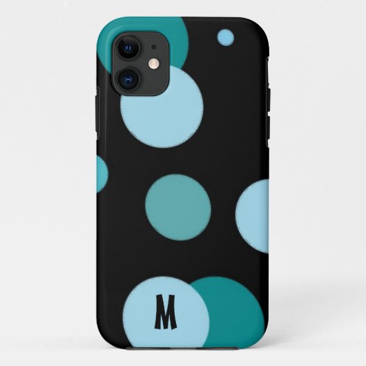 Retro-Punkte mit Initiale Case-Mate iPhone Hülle (Rückseite)