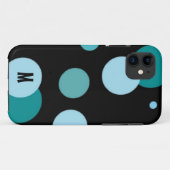 Retro-Punkte mit Initiale Case-Mate iPhone Hülle (Rückseite (Horizontal))