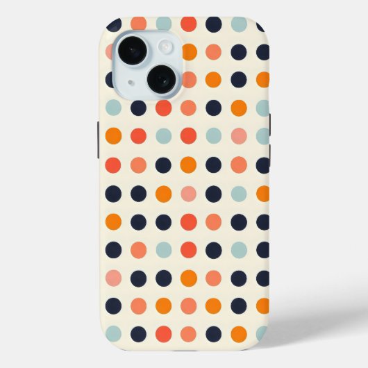 Retro-Punkte-Muster Case-Mate iPhone Hülle (Rückseite)