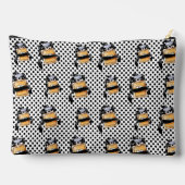 Retro-Punkte-Muster-Parfüm-Makeup-Etasche Zubehörtasche (Rückseite)