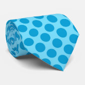 Retro-Punkte - Ozeanblau Krawatte (Gerollt)