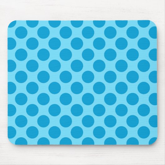 Retro-Punkte - Ozeanblau Mousepad (Vorne)