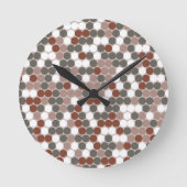 Retro-Punkte Runde Wanduhr (Vorderseite)