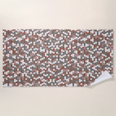 Retro-Punkte Strandtuch (Vorderseite)