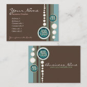 Retro-Punkte und -Kreise mit Logos oder Foto je Ge Visitenkarte (Vorne/Hinten)