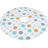 Retro Punkte und Polyester Weihnachtsbaumdecke (Schrägansicht)