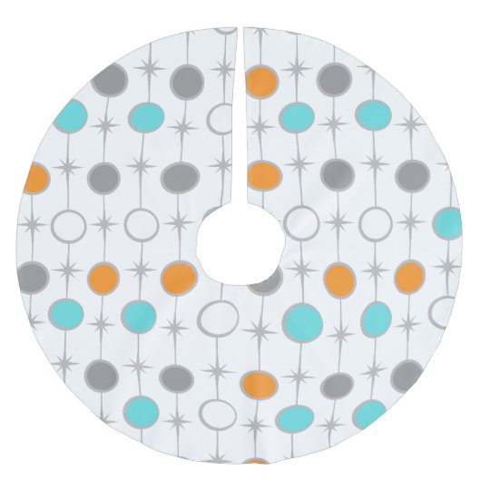 Retro Punkte und Polyester Weihnachtsbaumdecke (Vorderseite)