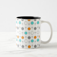 Retro Punkte und Sternexplosion-Tasse