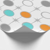 Retro Punkte und Sternexplosion-Verpackungs-Papier Geschenkpapier (Ecke)