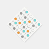 Retro Punkte und Sternexplosionen Papier Napkins Serviette (Ecke)