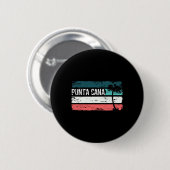 Retro Punta Cana abgenutzt Button (Vorne & Hinten)