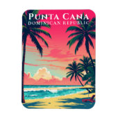 Retro Punta Cana Souvenir Dominikanische Republik  Magnet (Vertikal)