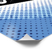 Retro Purple Classic Car Side Pop Art Poster (Ecke)