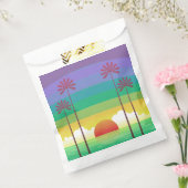 Retro Purple Sunset Palm Trees Art Geschenktütchen (Versiegelt)