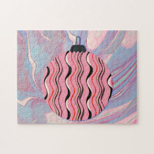 Retro Puzzle hübsch Pink Weihnachtsschmuck