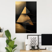 Retro-Pyramide der Zeit Poster (Heimbüro)