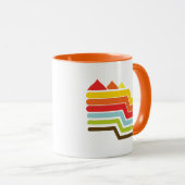 Retro-Pyramiden Tasse (VorderseiteRechts)