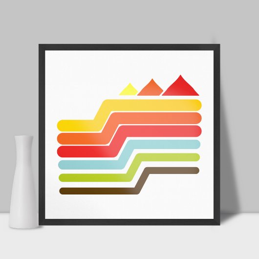 Retro Pyramids Poster