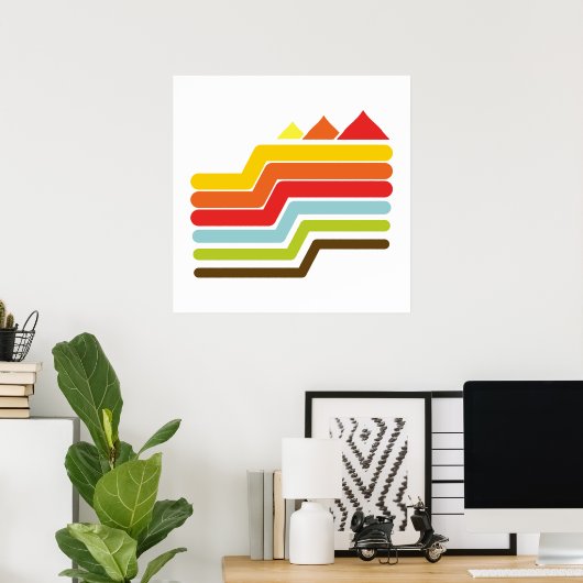 Retro Pyramids Poster (Heimbüro)