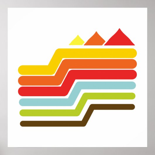 Retro Pyramids Poster (Vorne)