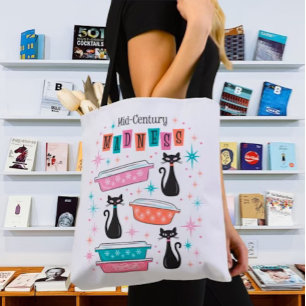 Retro Pyrex Mod Kitty Cats MCM Atomtote Bag Tasche