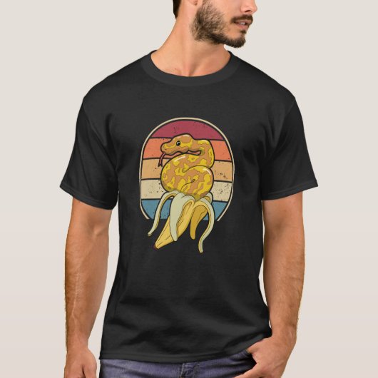 Retro Pythonidae Snake Owner Snake Banana Ball Pyt T-Shirt (Vorderseite)