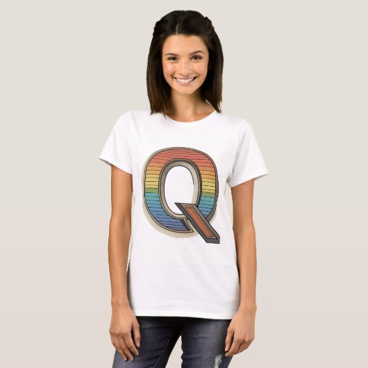 Retro 'Q' T-Shirt (Vorne ganz)