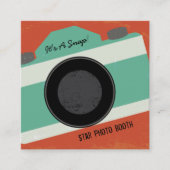Retro QR Code Camera Foto Stand Fotografie Quadratische Visitenkarte (Vorderseite)