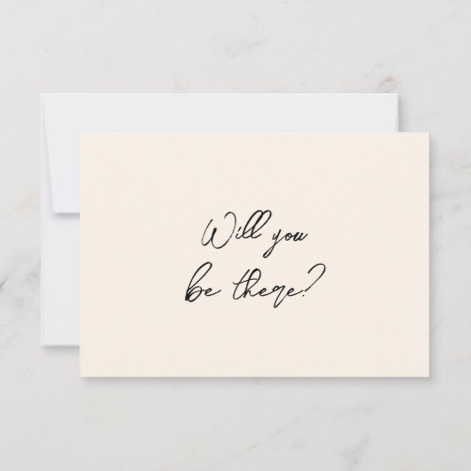 Retro QR Code Handgeschriebene Gezeichnet Quirky-H RSVP Karte (Rückseite)