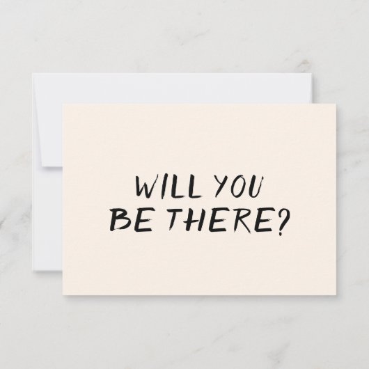 Retro QR Code Handgeschriebener Rahmen Quirky Wedd RSVP Karte (Rückseite)