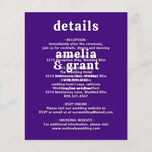 Retro QR Code Lila Budget Einladung Flyer (Hinten)